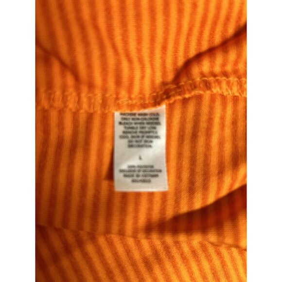 Whataburger Orange Striped V Neck Collard Breathable Uniform Top Size Large L - Picture 3 of 11